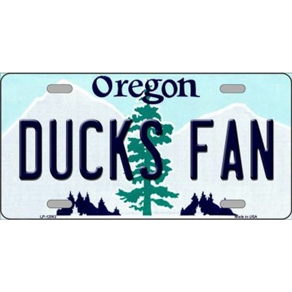 NCAA Oregon Ducks Fan License Plate State Background Metal Tag Wall Sign Art New